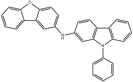N-(二苯并[B,D]呋喃-2-基)-9-苯基-9H-咔唑-2-胺 结构式