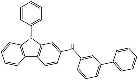 N-(3-联苯基)-9-苯基咔唑-2-胺 结构式