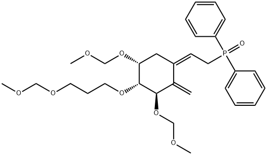 Phosphine oxide, [(2Z)-2-[(3R,4R,5R)-3,5-bis(methoxymethoxy)-4-[3-(methoxymethoxy)propoxy]-2-methylenecyclohexylidene]ethyl]diphenyl- 结构式