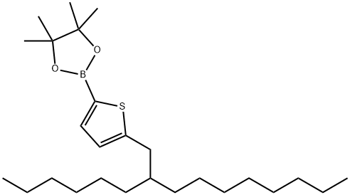 1,3,2-Dioxaborolane, 2-[5-(2-hexyldecyl)-2-thienyl]-4,4,5,5-tetramethyl- 结构式