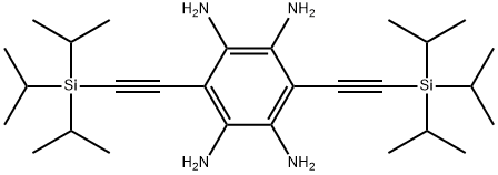 1,2,4,5-Benzenetetramine, 3,6-bis[2-[tris(1-methylethyl)silyl]ethynyl]- 结构式