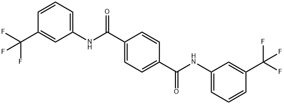 1-N,4-N-bis[3-(trifluoromethyl)phenyl]benzene-1,4-dicarboxamide 结构式