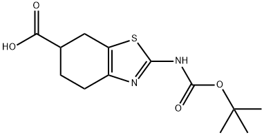 2-((叔丁氧基羰基)氨基)-4,5,6,7-四氢苯并[D]噻唑-6-羧酸 结构式