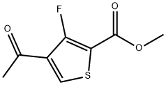 甲基 4-乙酰基-3-氟噻吩-2-甲酸基酯 结构式