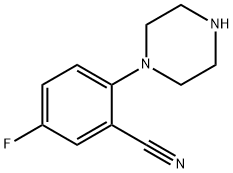 5-fluoro-2-(piperazin-1-yl)benzonitrile 结构式