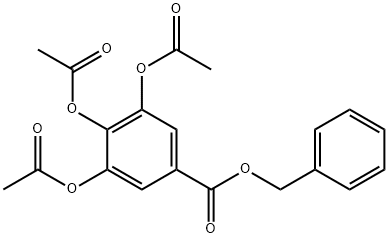 3,4,5-Tris(acetyloxy)-benzoic Acid Phenylmethyl Ester 结构式