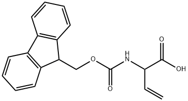 2-(((((9H-芴-9-基)甲氧基)羰基)氨基)丁-3-烯酸 结构式