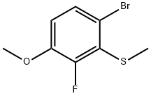 (6-溴-2-氟-3-甲氧基苯基)(甲基)硫烷 结构式