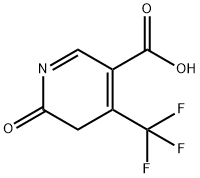6-Oxo-4-(trifluoromethyl)-1,6-dihydropyridine-3-carboxylic acid 结构式