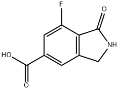 7-氟-1-氧代异吲哚啉-5-羧酸 结构式