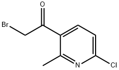 2-溴-1-(6-氯-2-甲基吡啶-3-基)乙烷-1-酮 结构式