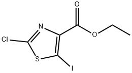 2-氯-5-碘噻唑-4-甲酸乙酯 结构式