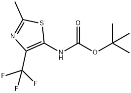 tert-butyl N-[2-methyl-4-(trifluoromethyl)-1,3-thiazol-5-yl]carbamate 结构式