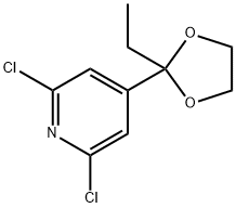 Pyridine, 2,6-dichloro-4-(2-ethyl-1,3-dioxolan-2-yl)- 结构式