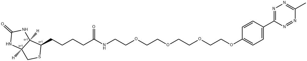 BIOTIN-PEG4-METHYLTETRAZINE 结构式
