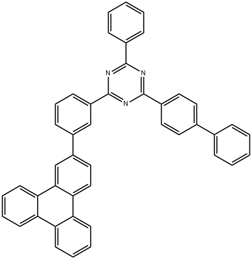 2-[1,1'-联苯]-4-基-4-苯基-6-[3-(2-三亚苯)苯基]-1,3,5-三嗪 结构式