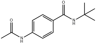 N-叔丁基-4-乙酰氨基苯甲酰胺 结构式