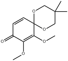 1,5-Dioxaspiro[5.5]undeca-7,10-dien-9-one, 7,8-dimethoxy-3,3-dimethyl- 结构式