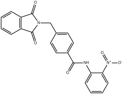 4-[(1,3-Dioxoisoindol-2-yl)methyl]-N-(2-nitrophenyl)benzamide 结构式