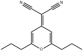 Propanedinitrile, 2-(2,6-dipropyl-4H-pyran-4-ylidene)- 结构式