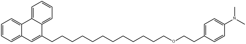 Benzenamine, N,N-dimethyl-4-[2-[[12-(9-phenanthrenyl)dodecyl]oxy]ethyl]- 结构式