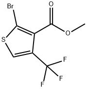2-溴-4-(三氟甲基)噻吩-3-羧酸甲酯 结构式