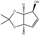 (3AS,4S,6AR)-2,2-二甲基-3A,6A-二氢-4H-环戊[D][1,3]二噁酚-4-醇 结构式