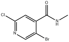 5-溴-2-氯-N-甲基异烟酰胺 结构式