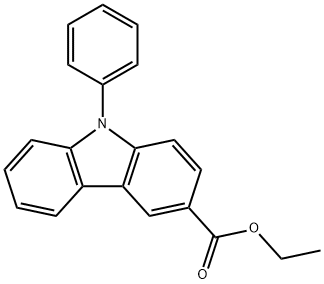 N-苯基咔唑-3-羧酸乙酯 结构式