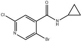 5-溴-2-氯-N-环丙基异烟酰胺 结构式