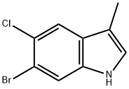 6‐bromo‐5‐chloro‐3‐methyl‐1h‐indole 结构式