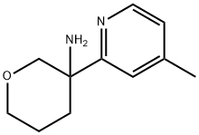 2H-Pyran-3-amine, tetrahydro-3-(4-methyl-2-pyridinyl)- 结构式