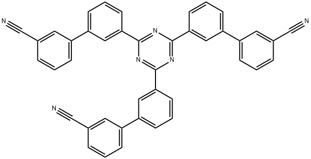 [1,1'-Biphenyl]-3-carbonitrile, 3',3''',3'''''-(1,3,5-triazine-2,4,6-triyl)tris- 结构式