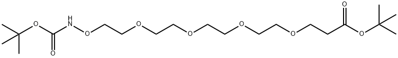 叔丁氧羰基-氨氧基-PEG4-叔丁酯 结构式