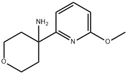 2H-Pyran-4-amine, tetrahydro-4-(6-methoxy-2-pyridinyl)- 结构式