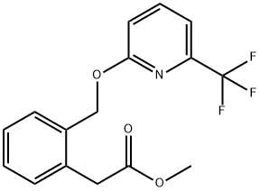 2-(2-(((6-(三氟甲基)吡啶-2-基)氧基)甲基)苯基)乙酸甲酯 结构式