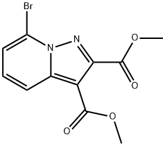 dimethyl 7-bromopyrazolo[1,5-a]pyridine-2,3-dicarboxylate 结构式