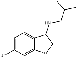 6-bromo-N-(2-methylpropyl)-2,3-dihydro-1-benzof uran-3-amine 结构式