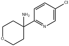 2H-Pyran-4-amine, 4-(5-chloro-2-pyridinyl)tetrahydro- 结构式