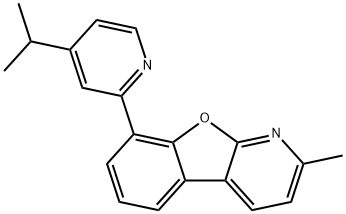 2-甲基-8-[4-(1-甲基乙基)-2-吡啶基)苯并呋喃并[2,3-B]吡啶 结构式