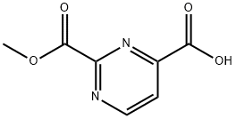 2-(甲氧羰基)嘧啶-4-羧酸 结构式
