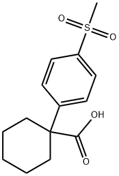 Cyclohexanecarboxylic acid, 1-[4-(methylsulfonyl)phenyl]- 结构式