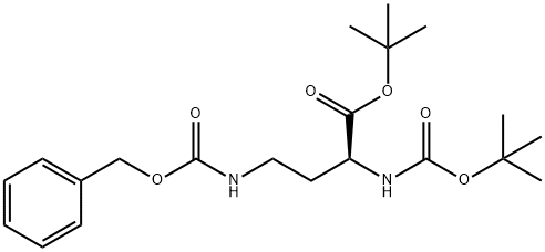 Butanoic acid, 2-[[(1,1-dimethylethoxy)carbonyl]amino]-4-[[(phenylmethoxy)carbonyl]amino]-, 1,1-dimethylethyl ester, (2S)- 结构式