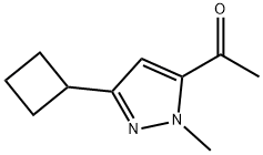 1-(3-cyclobutyl-1-methyl-1H-pyrazol-5-yl)ethan-1-one 结构式