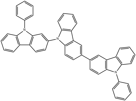 9,9''-二苯基- 2,9':3',3''-三联-9H-咔唑 结构式