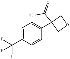 3-Oxetanecarboxylic acid, 3-[4-(trifluoromethyl)phenyl]- 结构式