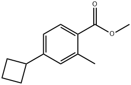 Benzoic acid, 4-cyclobutyl-2-methyl-, methyl ester 结构式