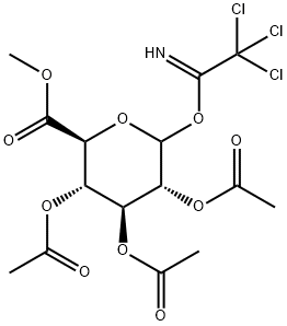 2,3,4-三-O-乙酰基-D-葡萄糖醛酸甲酯 三氯乙酰亚胺酯 结构式