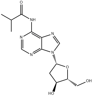 Adenosine, 2'-deoxy-N-(2-methyl-1-oxopropyl)- 结构式