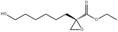 2-Oxiranecarboxylic acid, 2-(6-hydroxyhexyl)-, ethyl ester, (2R)- 结构式